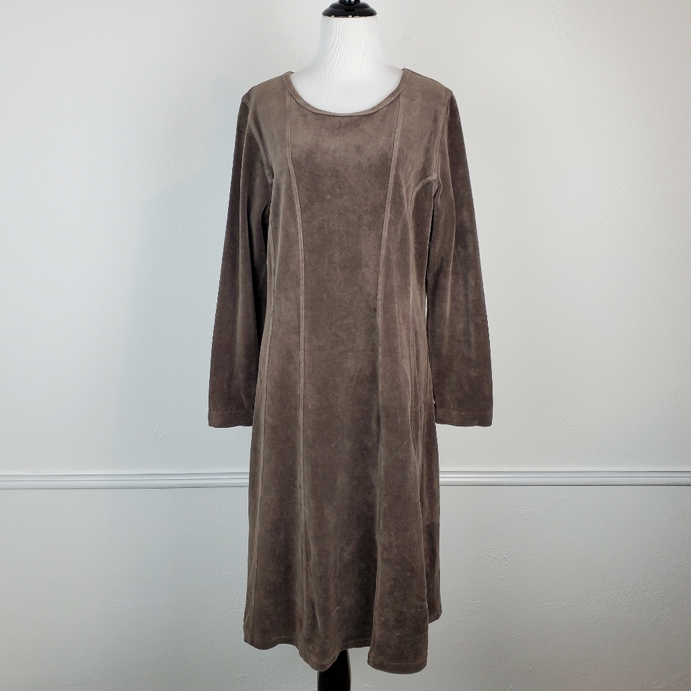 The Territory Ahead Dress Velour Brown Fall Winter Outdoors Cozy Folksy Boho